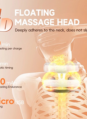 Smart Neck and Shoulder Massager-4 Massager pads,6 modes an