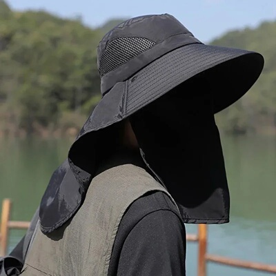 Summer Sun Hats UV Protection Outdoor Hunting Fishing Cap F
