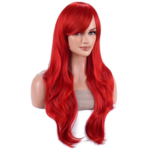 Synthetic probeauty Mermaid Wig Long Red Curly Body Wave Wi