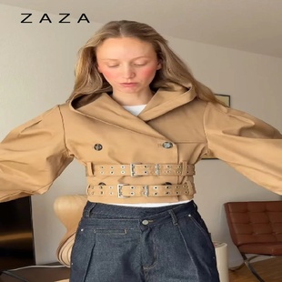 Coat Brea Autumn Double Sleeve Bat Trench Long Punk Women