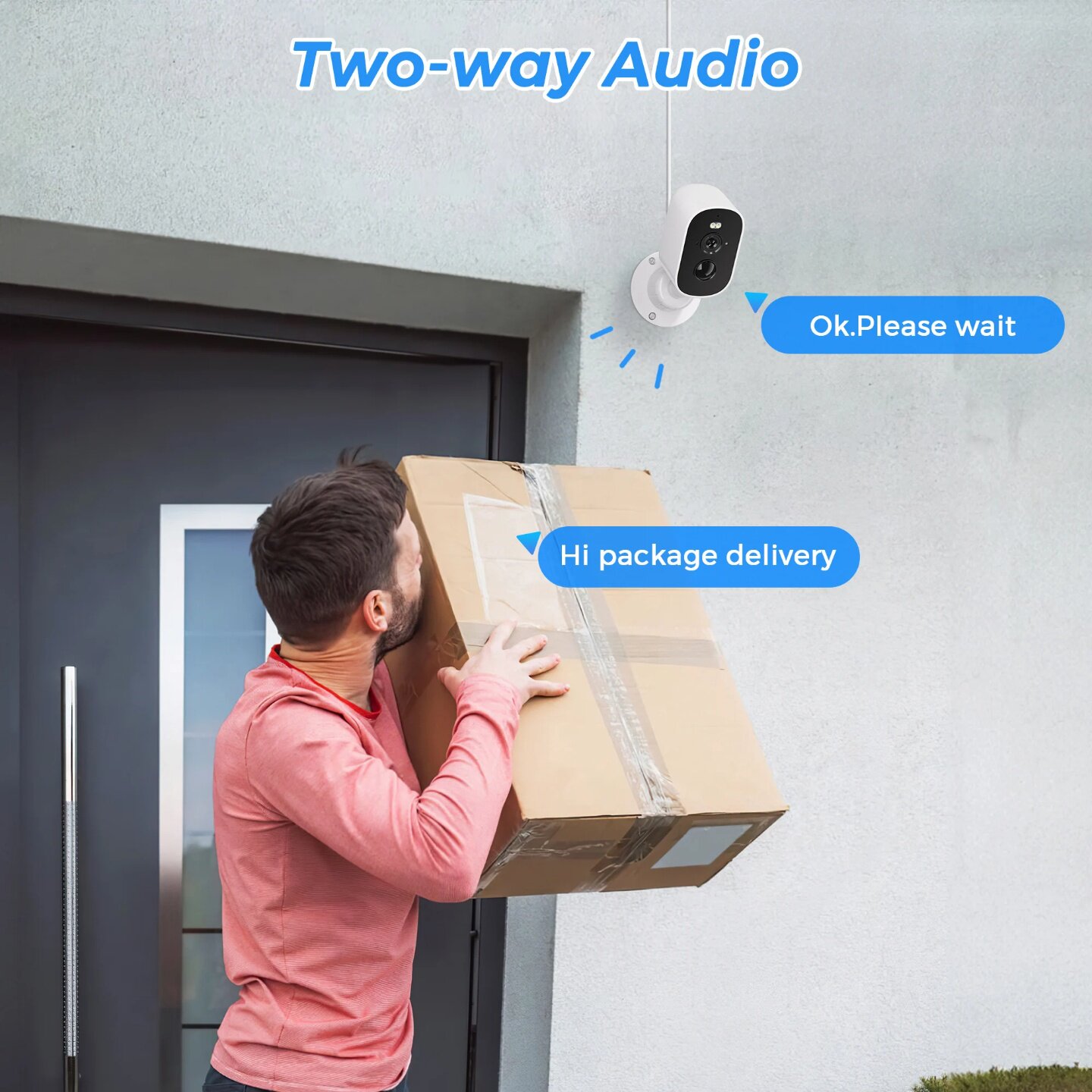 1080P WiFi Camera Solar Outdoor Wireless Battery Powered Bu