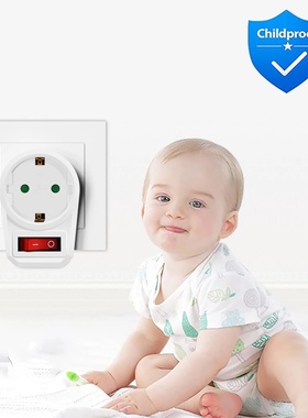 3 Pack EU Socket Power Adapter with Switch European Standar