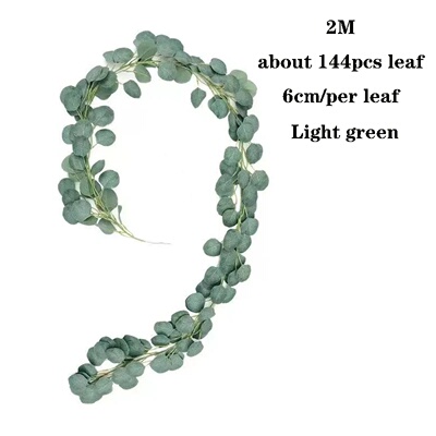 2M Artificial Eucalyptus Garland Greenery Leaves Vines Plan