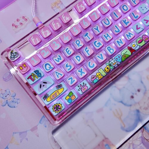 机械键盘透光键帽高度68/87/104