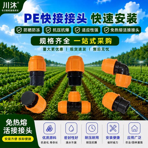 品牌PE等径内丝三通弯头灌溉管件