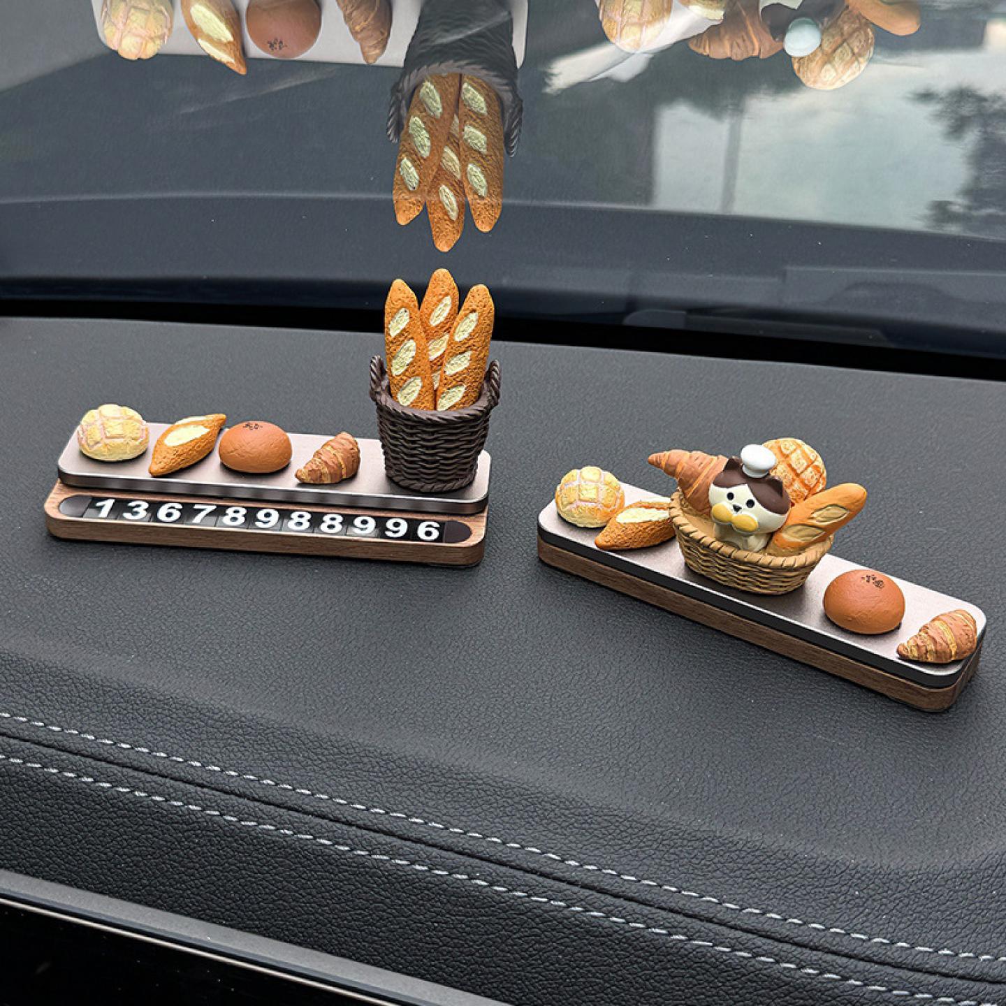 挪车电话牌猫咪车载摆件