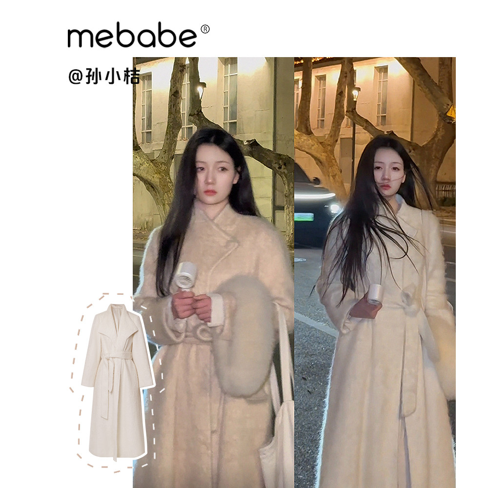 孙小桔《冬日来信》立领冬季宽松型保暖长款毛呢外套25DK6312