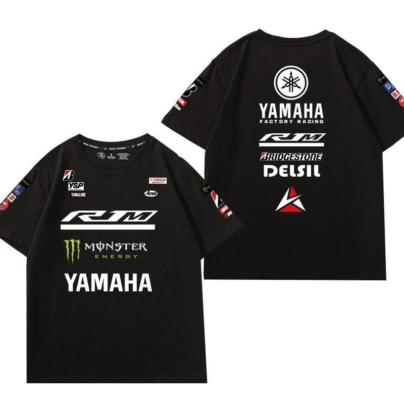 雅马哈YAMAHA摩托车骑行服厂队速降服机车赛车服短袖T恤男半截袖