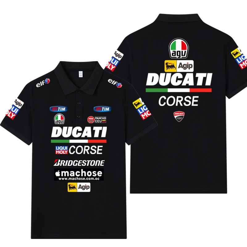 杜卡迪DUCATI摩托车重机车骑行服夏季motogp厂队服短袖POLO衫T恤图片