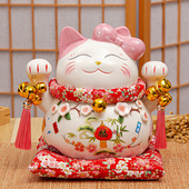 新中式 招财猫店铺收银台摆件创意存钱罐开业礼家居客厅玄关饰品