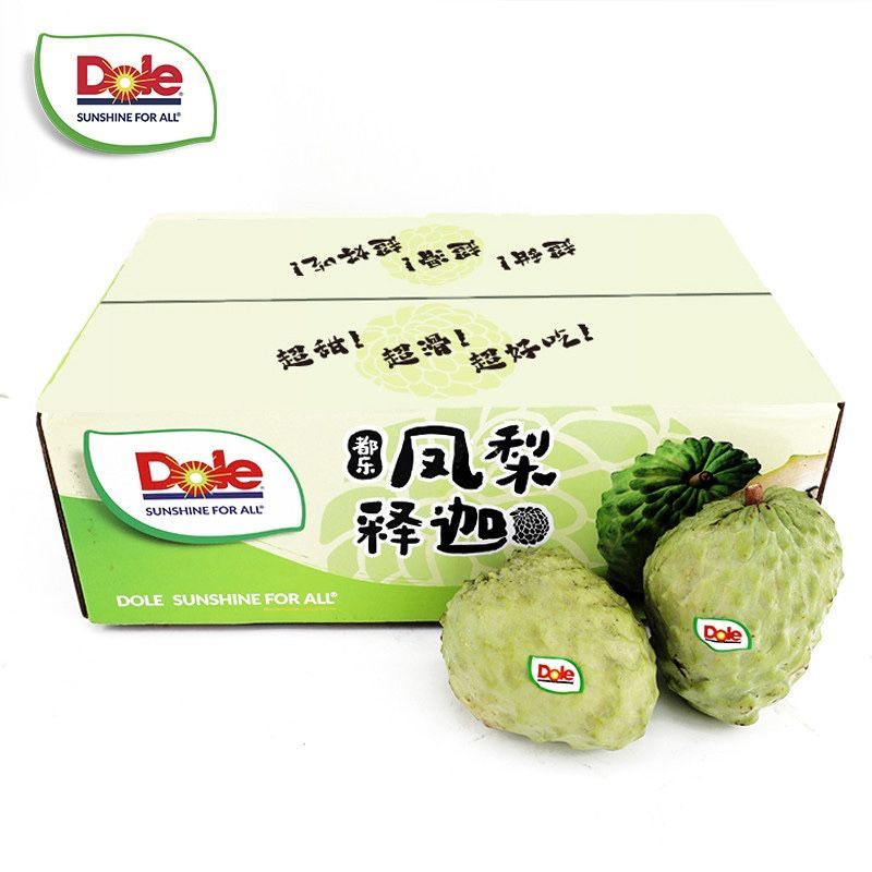 DOLE都乐凤梨释迦3斤3-6粒佛头果番荔枝应季新鲜水送礼包邮