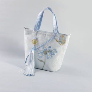 芬芳之品原创刺绣手工包中国风质感布包唐装手提包中式复古小方包