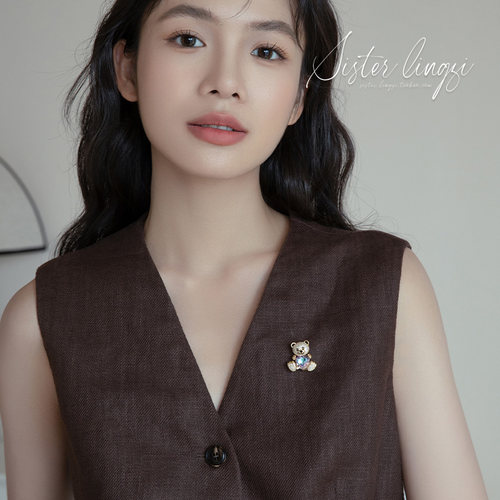 【满钻泰迪熊】法式浪漫胸针