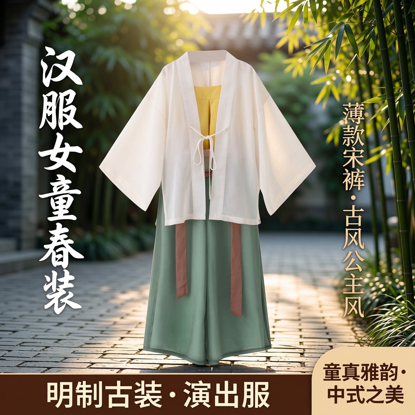 女童汉服明制公主风演出套装