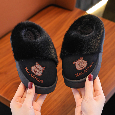 卡皮巴拉儿童棉拖鞋2025新款冬男童宝宝保暖室内居家包头女童拖鞋