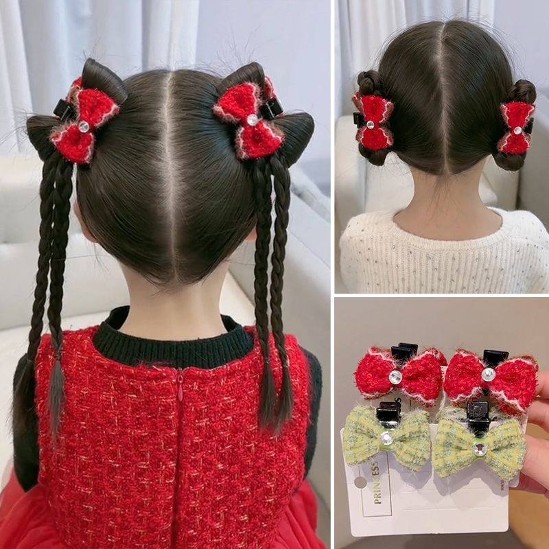 女童新春毛呢织带蝴蝶结钻珠双面抓夹小女孩优雅气质小香风发夹卡,童装/婴儿装/亲子装,发饰,淘宝优惠券,粉丝福利购,淘宝优惠卷
