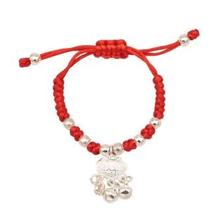 长命锁手链端午节中国风红绳婴儿手工编织惊吓金刚宝宝保平安手绳