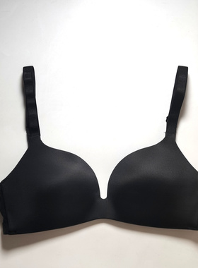 60657075ABCDEFG小围城内衣黑光面简约无钢圈性感小底围文胸简约