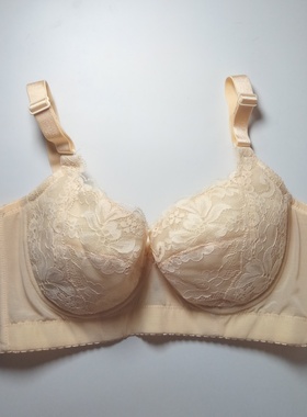 60657075CDDEFG肤色黑色调整型小围无钢圈内衣大胸显小收副乳文胸