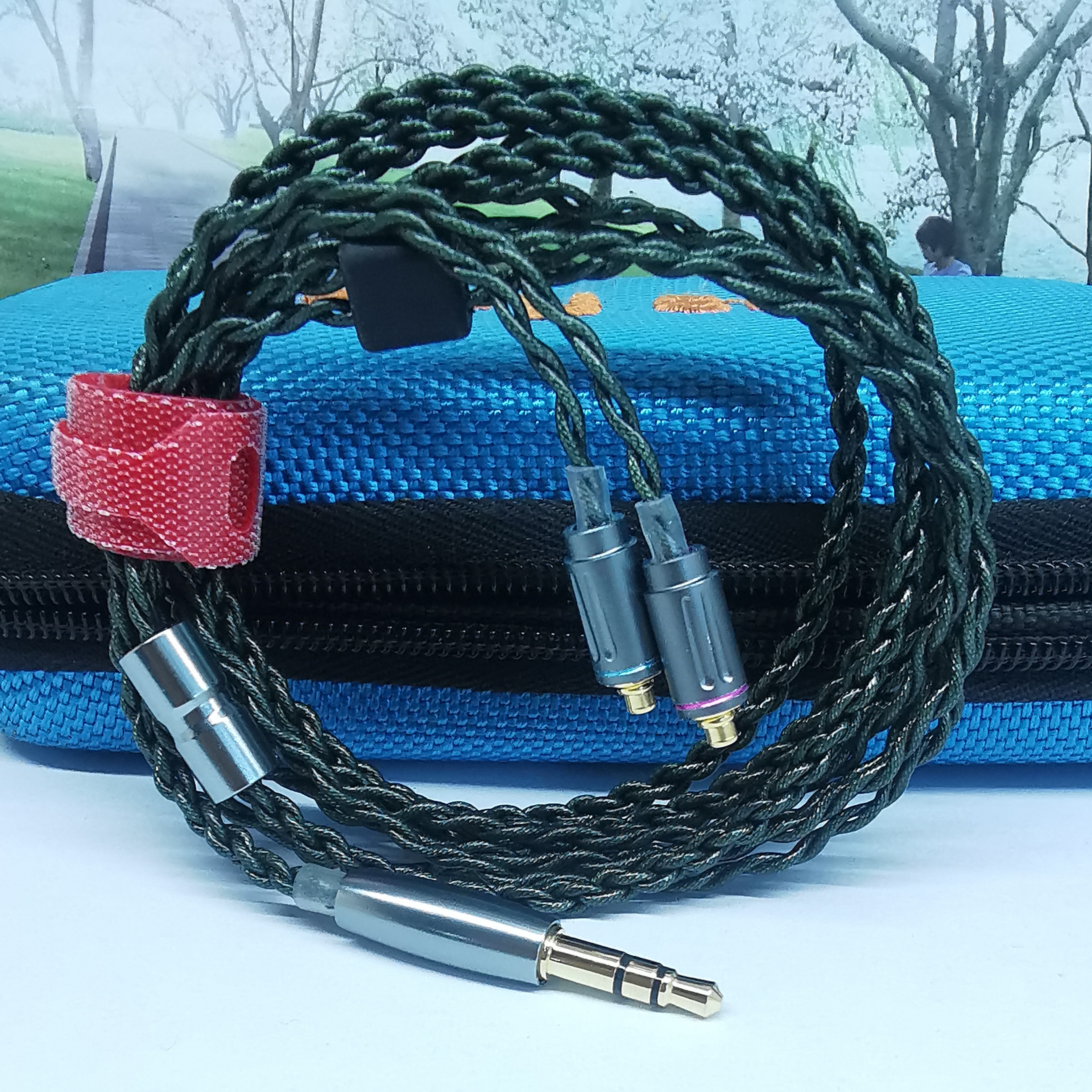 特价销售4股银铂丝耳机线 mmcx3.5插头音频线 高解析人声发烧线材
