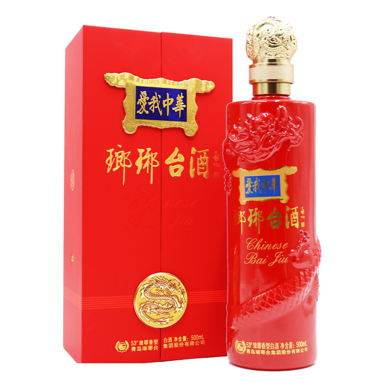 琅琊台酒 爱我中华53度琅琊香型 高度粮食酒礼盒装 500mL送礼自饮