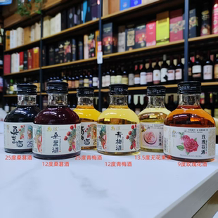 小瓶迷你装甜酒 南枝果酒微醺120ml 南枝酒青梅玫瑰花味组合装