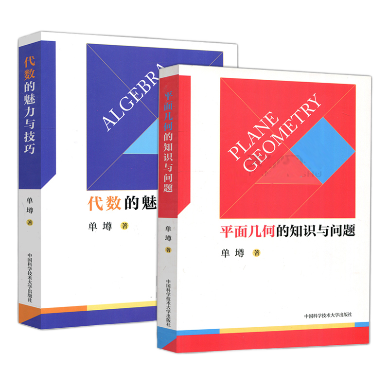现货包邮】中科大 初中数学代数的魅力与技巧+平面几何的知识与问题 单墫 初中数学解题规律方法与技巧789年级中考数学刷题辅导