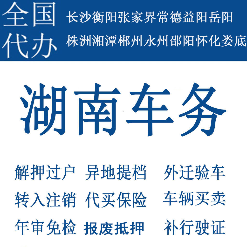 益阳车辆年检汽车过户解押代办报废岳阳株洲郴州永州邵阳怀化娄底 汽车零部件/养护/美容/维保 罚款代缴服务 原图主图