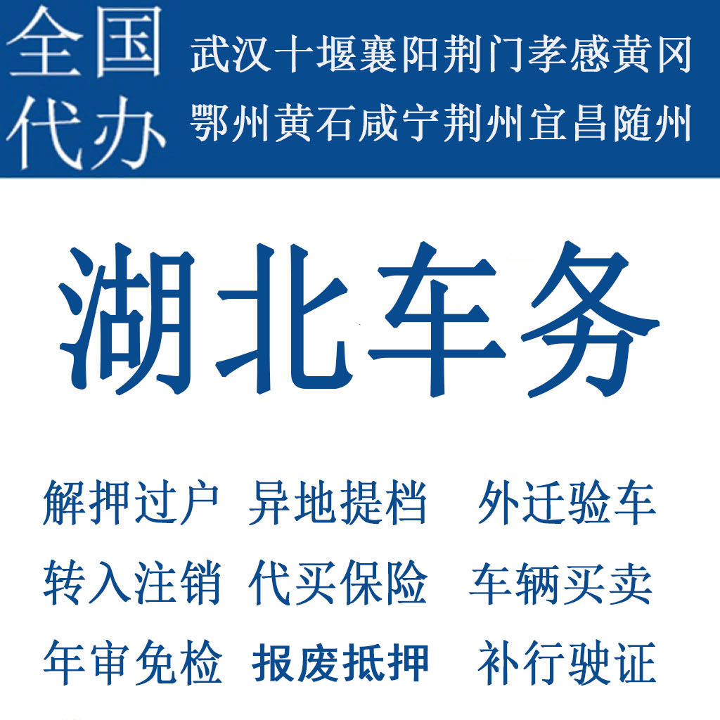 武汉车辆过户汽车解押年检代办二手车补行驶证襄阳宜昌荆州孝感 汽车零部件/养护/美容/维保 罚款代缴服务 原图主图