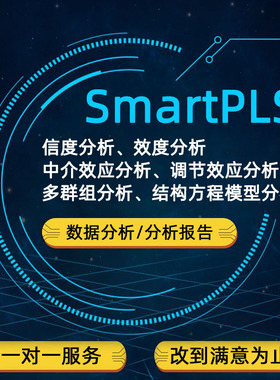 smartpls数据分析 代做 指导 教学PLS问卷数据处理信效度调整服务