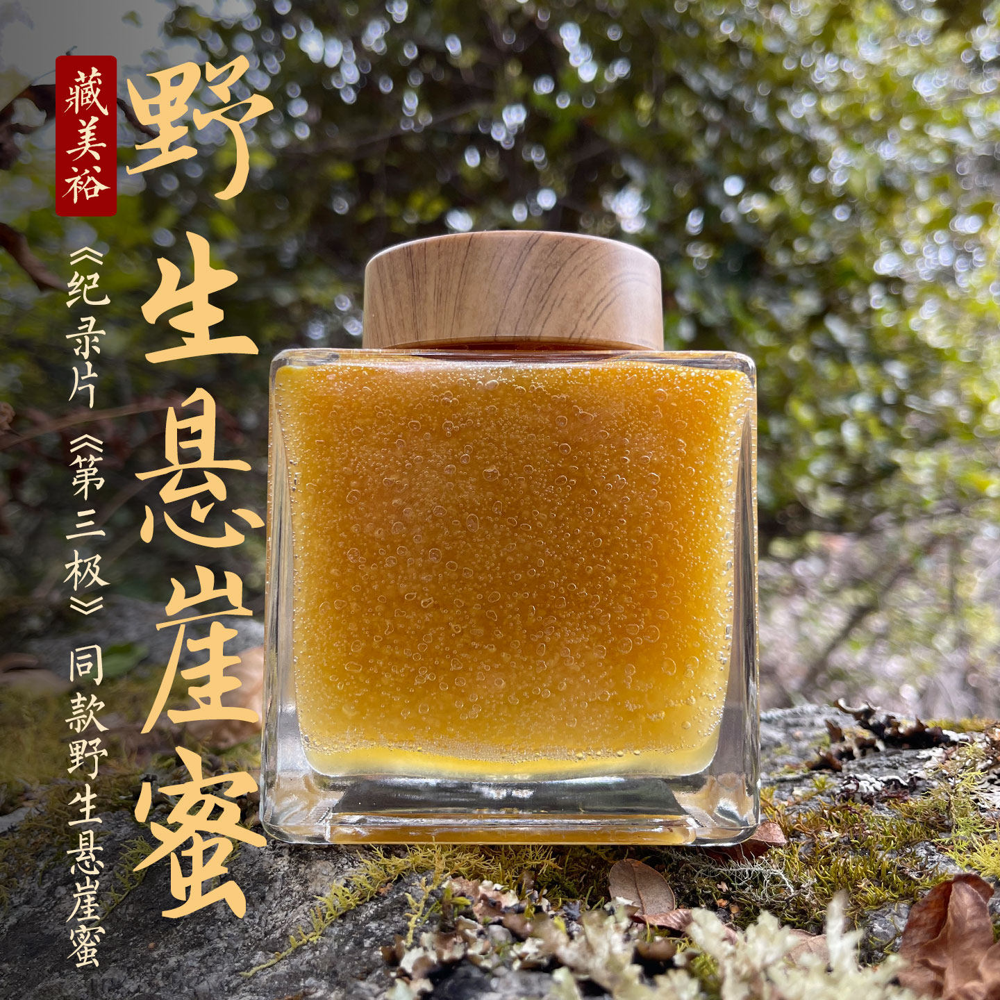 藏美裕 西藏野生悬崖蜜岩蜂蜜纯正天然深山成熟百花蜜土蜂蜜500g