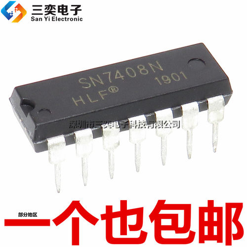 原装正品 SN7408N 四路2输入正与门 DIP-14 直插 74系列 集成芯片