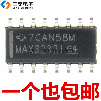 原装正品 MAX3232I MAX3232ID MAX3232IDR SOP-16贴片 线路驱动器