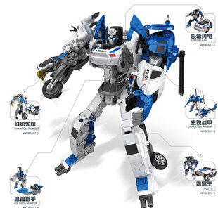 城市火速龙风儿童冰魄猎手飞机战船机器人合金版变形塑料金属玩具