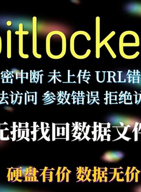 bitlocker加密中断错误提示移动硬盘u盘固态盘摔坏数据恢复修复