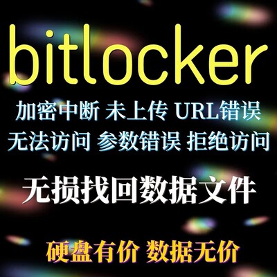 bitlocker加密中断错误提示移动硬盘u盘固态盘摔坏数据恢复修复