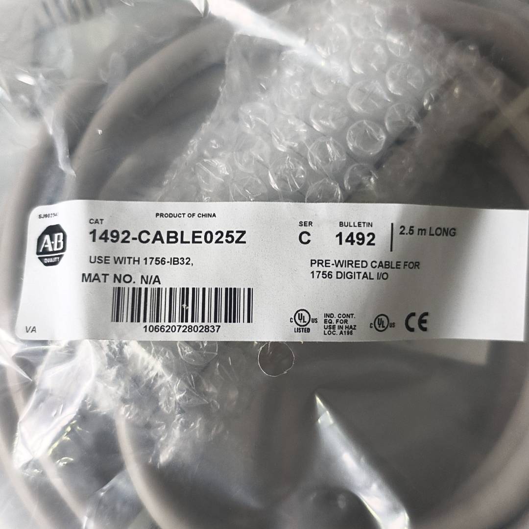 [议价]全新AB罗克韦尔1492-CABLE025Z连接线，2.5米
