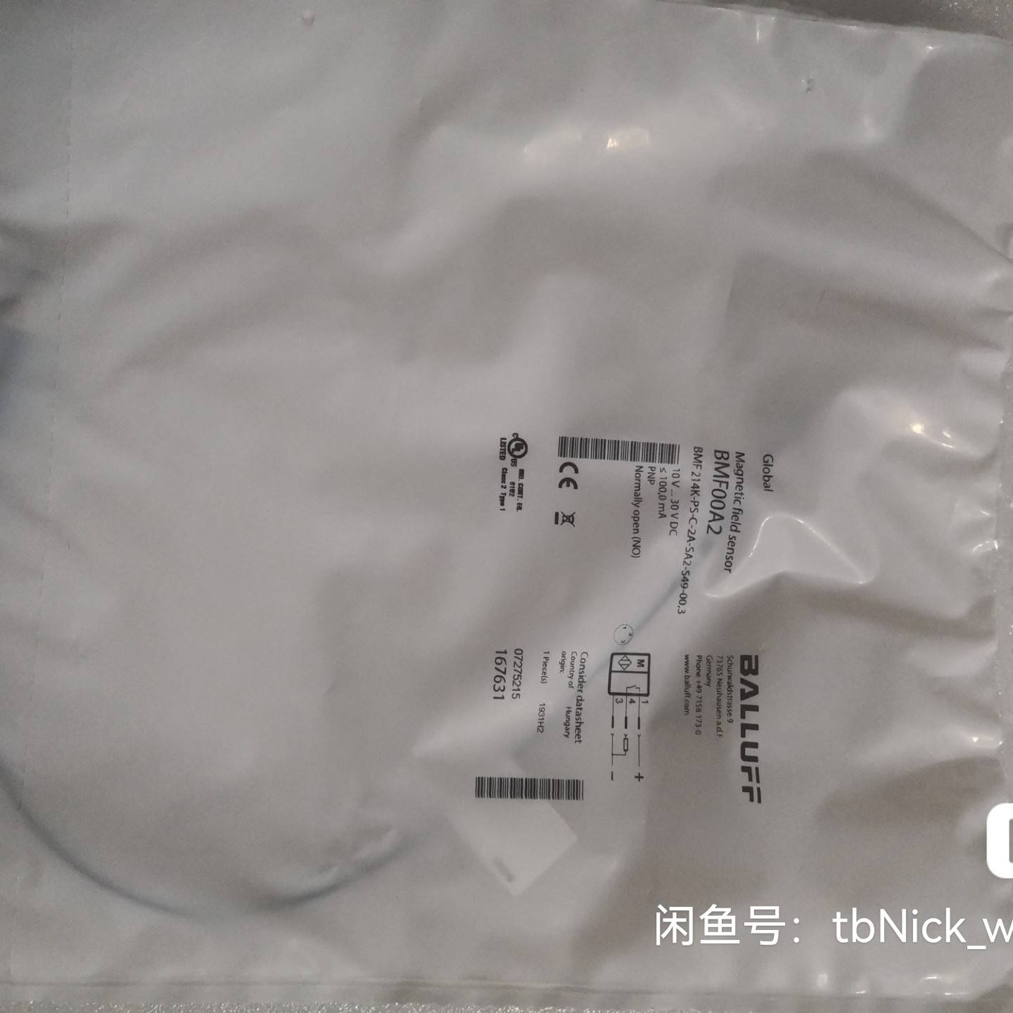 BALLUFF巴鲁夫 BMF00A2 BMF 214K-PS