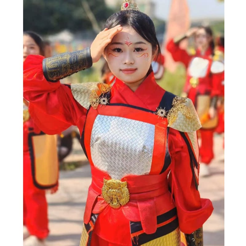 古代将军岳飞盔甲演出服图片