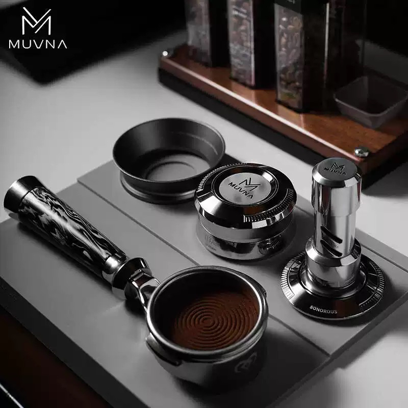 MUVNA慕威纳 意式咖啡布粉器可调节恒压铿锵冲击压粉器58mm压粉锤