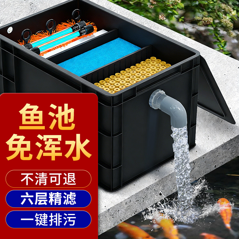 鱼池水循环系统过滤器图片