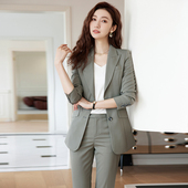 女通勤西服外套两件套正装 职业西装 公务员面试服装 女2026新款 套装