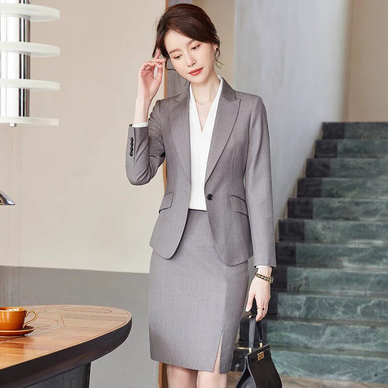 正式场合西装套装裙女商务经理职业正装售楼部高管气质修身工作服