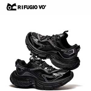 Rifugio Vo'伍嘉成同款老爹鞋2025爆款新款银色女鞋子复古运动鞋