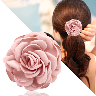 花朵发绳发圈扎马尾头绳发饰头饰品F0092 韩版 七彩格子 饰品