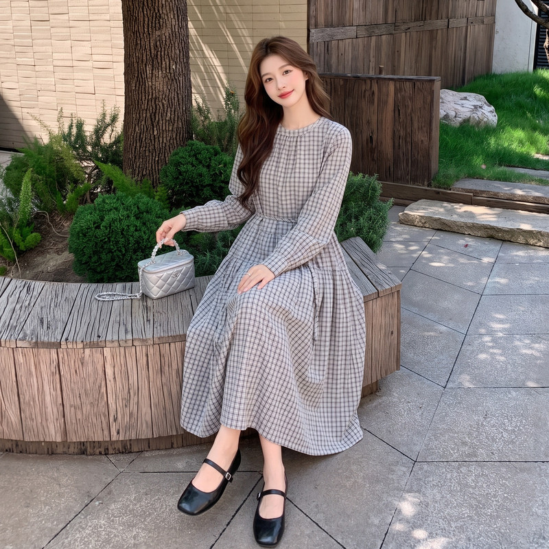 现货 格子连衣裙女裙子 2C512-7030-P150-K235图片