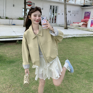 现货 卡其黄短外套女 2C512-7031K新款 P170 控265图片