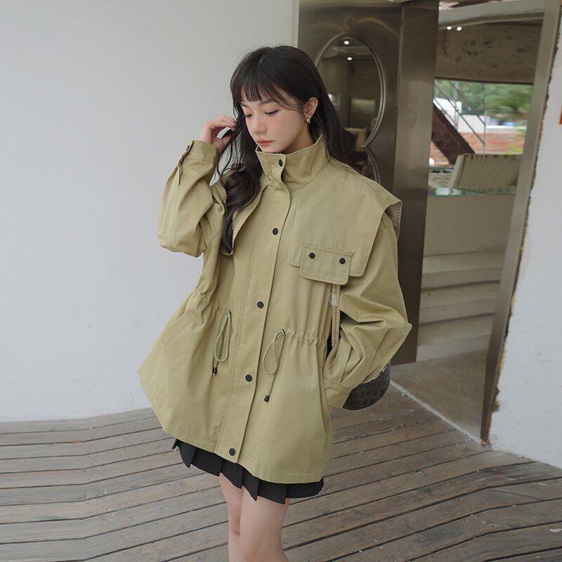 196现货短风衣外套女A105新款P145控198,女装风衣,昱喆服饰