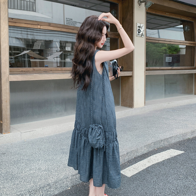 现货格子无袖连衣裙女夏季新款2C512-7068-P145-控228,商品下架区,昱喆服饰