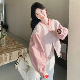 撞色拼接棒球服薄外套女秋2025新款超火减龄韩系休闲甜酷短款夹克，女装短外套，昱喆服饰